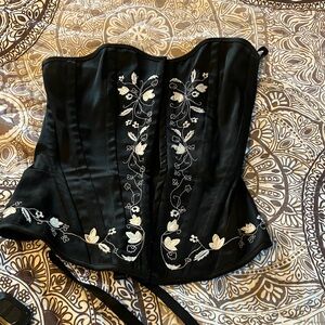 Charlotte Russe Black Corset with White Details